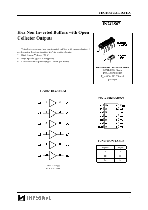 IN74LS07 Datasheet PDF Integral Corp.