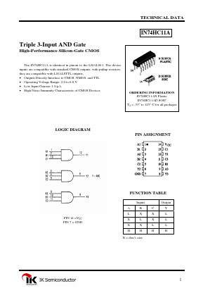 IN74HC11AD Datasheet PDF Integral Corp.