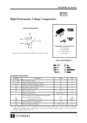 LM211D Datasheet PDF Integral Corp.