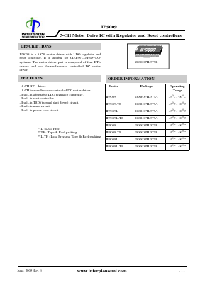 IP9009-TF Datasheet PDF Interpion semiconductor