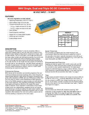 MHV2805S Datasheet PDF Interpoint Corporation Company