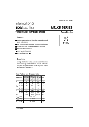 113MT160KB Datasheet PDF International Rectifier