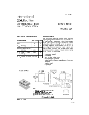 80SCLQ030 Datasheet PDF International Rectifier