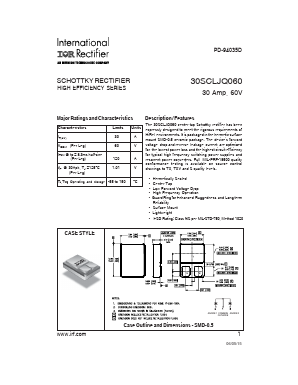 30SCLJQ060 Datasheet PDF International Rectifier