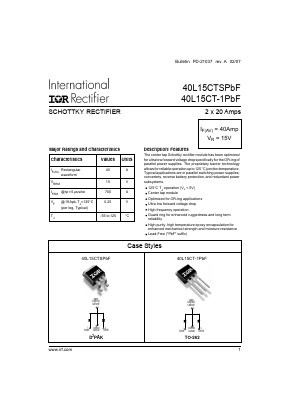 40L15CT-1PBF Datasheet PDF International Rectifier