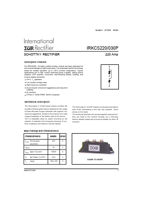 IRKCS220 Datasheet PDF International Rectifier