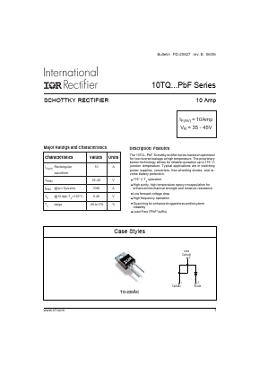 10TQ035PBF Datasheet PDF International Rectifier