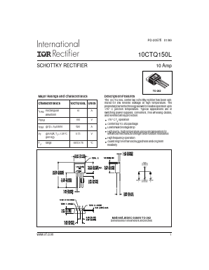 10CTQ150L Datasheet PDF International Rectifier