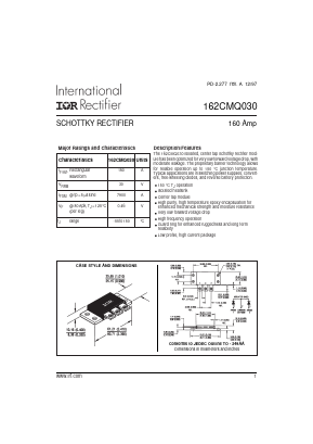 162CMQ030 Datasheet PDF International Rectifier
