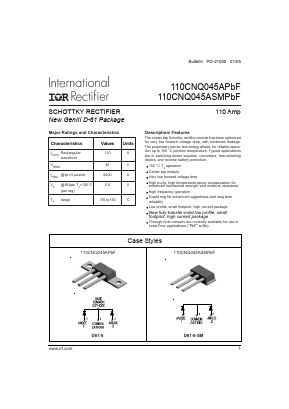 110CNQ045ASMPBF Datasheet PDF International Rectifier