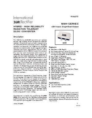 M3H2812S Datasheet PDF International Rectifier