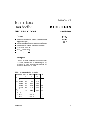104MT160KBS90 Datasheet PDF International Rectifier