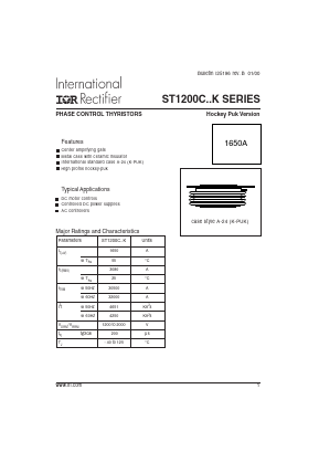 ST1200C16K2L Datasheet PDF International Rectifier