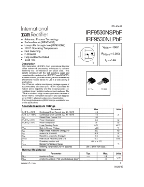 IRF9530NSPBF Datasheet PDF International Rectifier