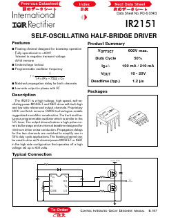 IR2151S Datasheet PDF International Rectifier