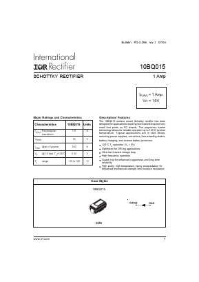 10BQ015 Datasheet PDF International Rectifier
