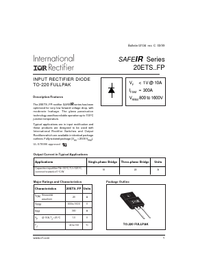 20ETS Datasheet PDF International Rectifier