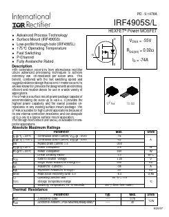 IRF4905L Datasheet PDF International Rectifier