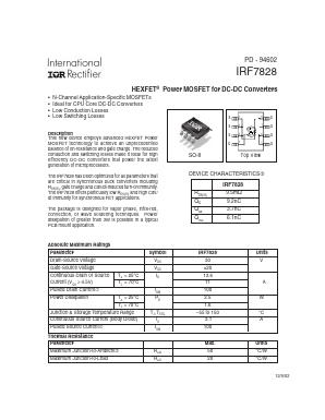 IRF7828 Datasheet PDF International Rectifier