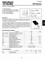 IRFI630 Datasheet PDF International Rectifier