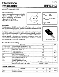 IRFIZ34G Datasheet PDF International Rectifier