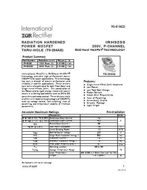 IRH9250 Datasheet PDF International Rectifier