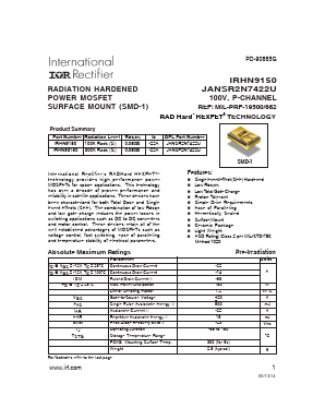 IRHN9150 Datasheet PDF International Rectifier