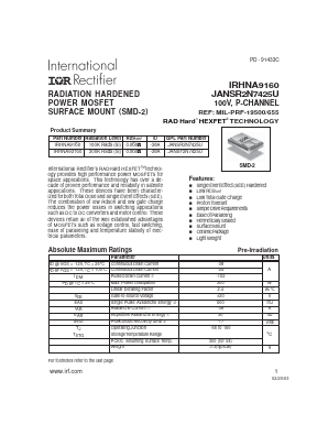 IRHNA9160 Datasheet PDF International Rectifier