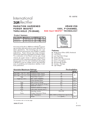IRH9150 Datasheet PDF International Rectifier