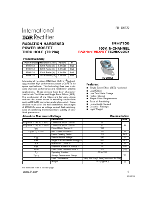 IRH4150 Datasheet PDF International Rectifier