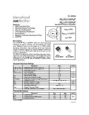 IRLR3105TRPBF Datasheet PDF International Rectifier