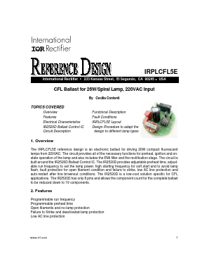 IRPLCFL5E Datasheet PDF International Rectifier