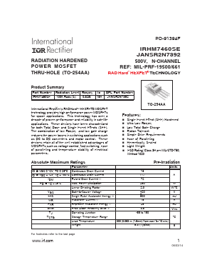 JANSR2N7392 Datasheet PDF International Rectifier