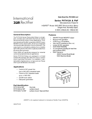 PVT412AS Datasheet PDF International Rectifier