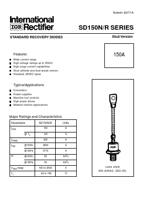 SD150N16PSC Datasheet PDF International Rectifier