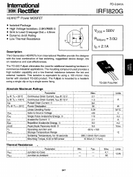 IFRI820G Datasheet PDF International Rectifier