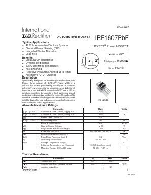 IRF1607PBF Datasheet PDF International Rectifier