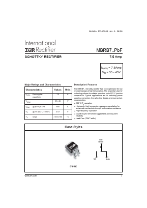 MBRB735TRR Datasheet PDF International Rectifier