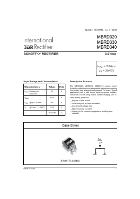 MBRD340TRPBF Datasheet PDF International Rectifier