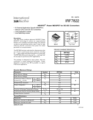 IRF7822 Datasheet PDF International Rectifier