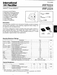 IRFR224 Datasheet PDF International Rectifier