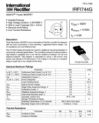 IRFI744G Datasheet PDF International Rectifier