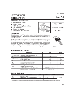 IRCZ34 Datasheet PDF International Rectifier