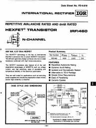 IRFI460 Datasheet PDF International Rectifier