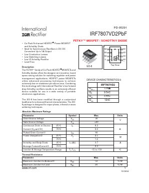 IRF7807VD2TRPBF Datasheet PDF International Rectifier