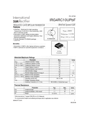 IRG4RC10UPBF Datasheet PDF International Rectifier