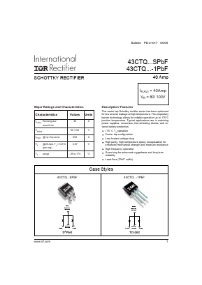 43CTQ080-1TRL Datasheet PDF International Rectifier