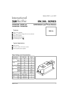 IRKH500-08 Datasheet PDF International Rectifier