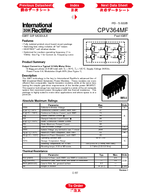 CPV364MF Datasheet PDF International Rectifier