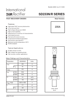 SD233R40S50MC Datasheet PDF International Rectifier